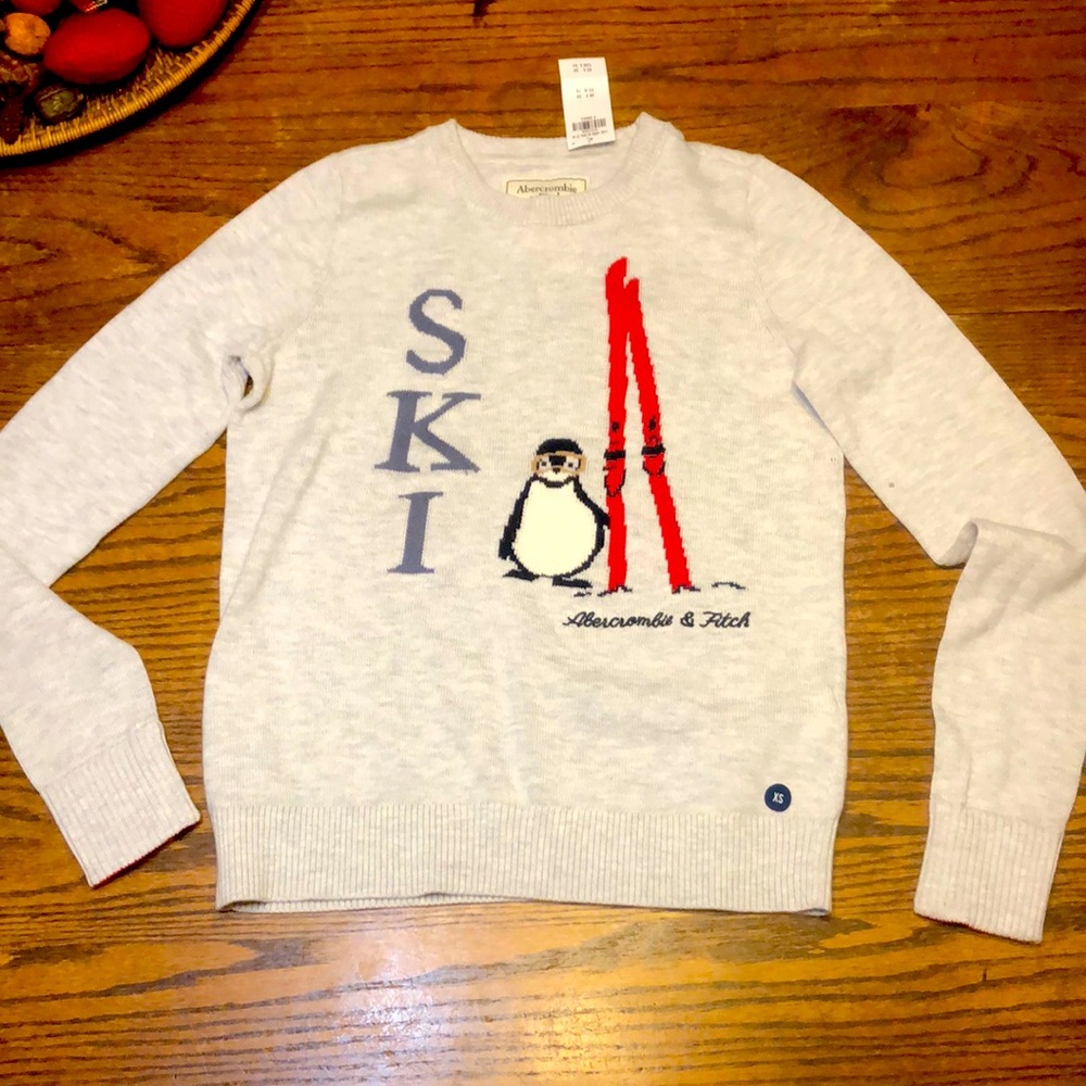 NWT Abercrombie & Fitch Ski Penguin sweater